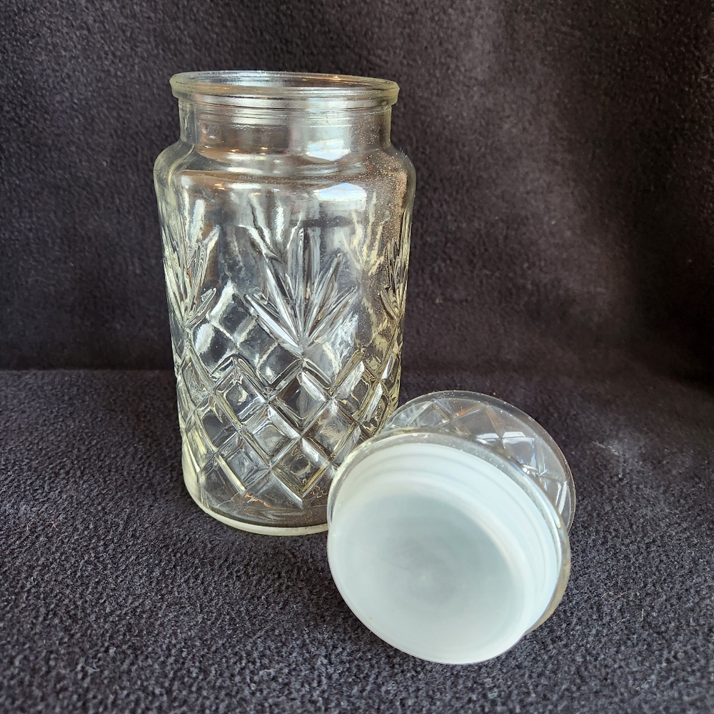 Vintage Planters Jar Mr. Peanut Advertise Glass Top Hat Canister Container